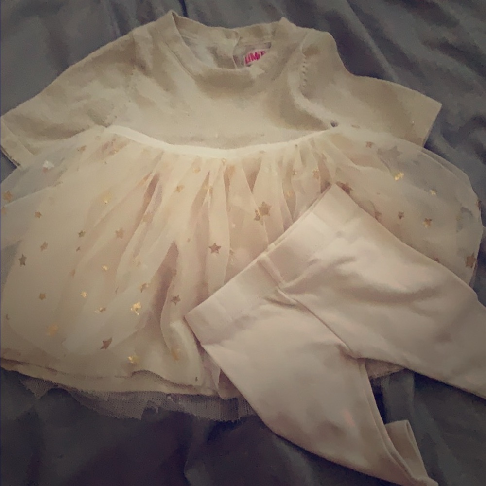 Baby girl puffy dress set